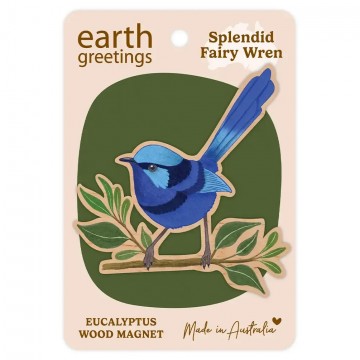 Wooden Magnet | Splendid Fairy Wren